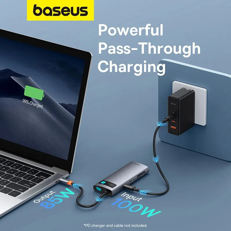 7-In-1 Gen 2 USB C HUB 4K@60Hz HDMI 3* USB 3.0 PD 100W Type C Port SD/TF Card Reader for Macbook Ipad M2 M1 Steam Deck