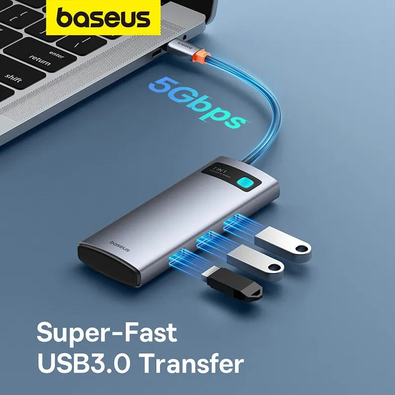 7-In-1 Gen 2 USB C HUB 4K@60Hz HDMI 3* USB 3.0 PD 100W Type C Port SD/TF Card Reader for Macbook Ipad M2 M1 Steam Deck