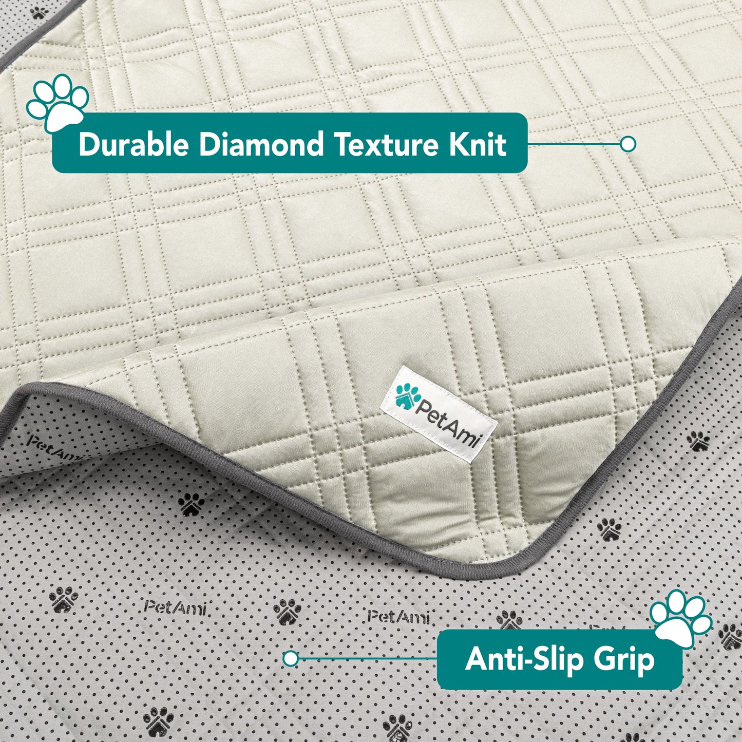 Waterproof Cooling Mat for Dog, Premium Pet Cooling Blanket for Bed Crate, anti Slip Indoor Dog Cool Pad for Sleeping, Q-MAX Large Sofa Couch Cover Mat for Cat, Beige, 40X60