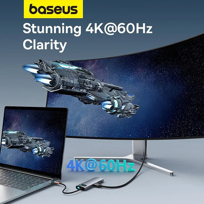 7-In-1 Gen 2 USB C HUB 4K@60Hz HDMI 3* USB 3.0 PD 100W Type C Port SD/TF Card Reader for Macbook Ipad M2 M1 Steam Deck