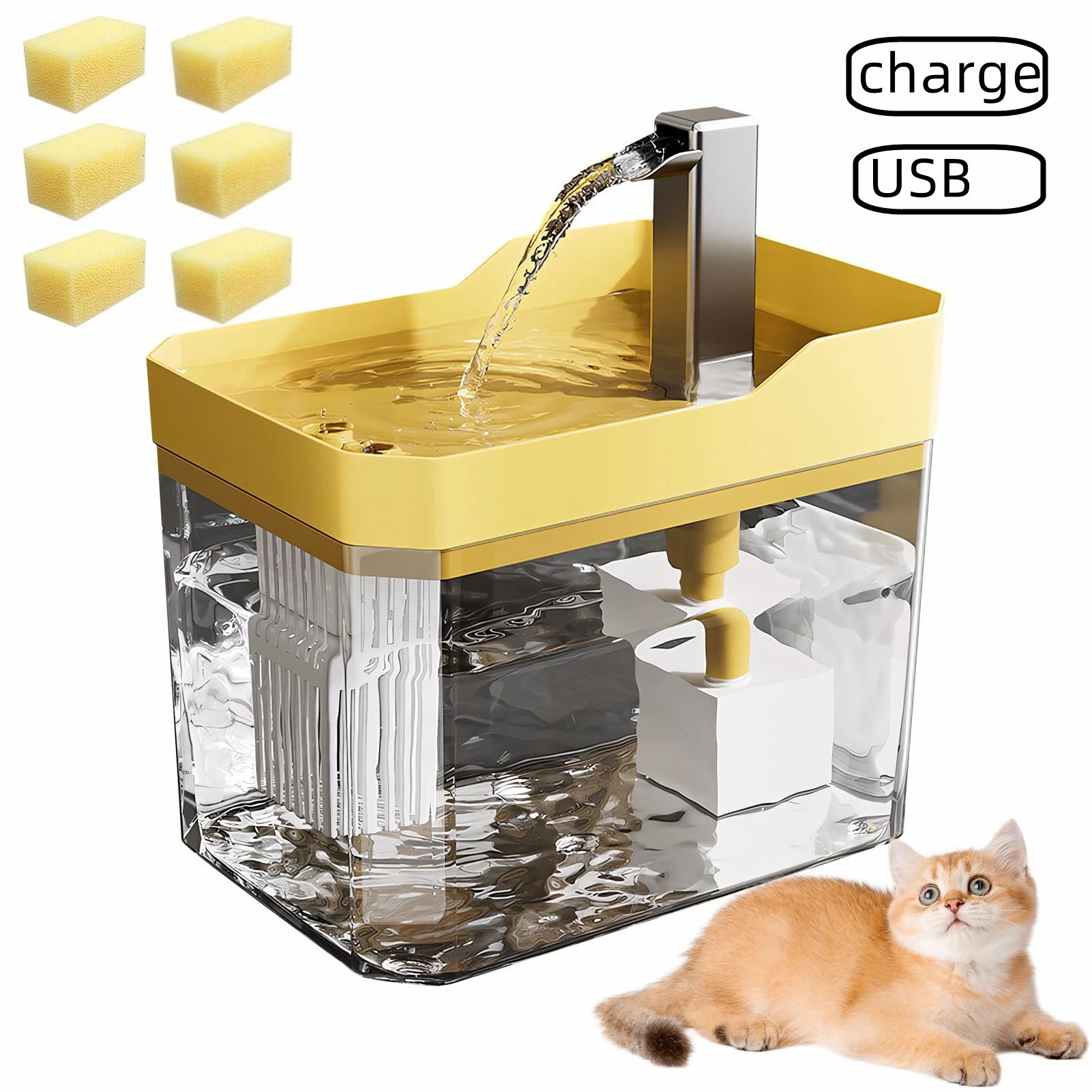 Cat Water Fountain Cat Automatic Water Dispenser Filters Circulating Flowing Water Intelligent Pet Automatic Water Dispenser
